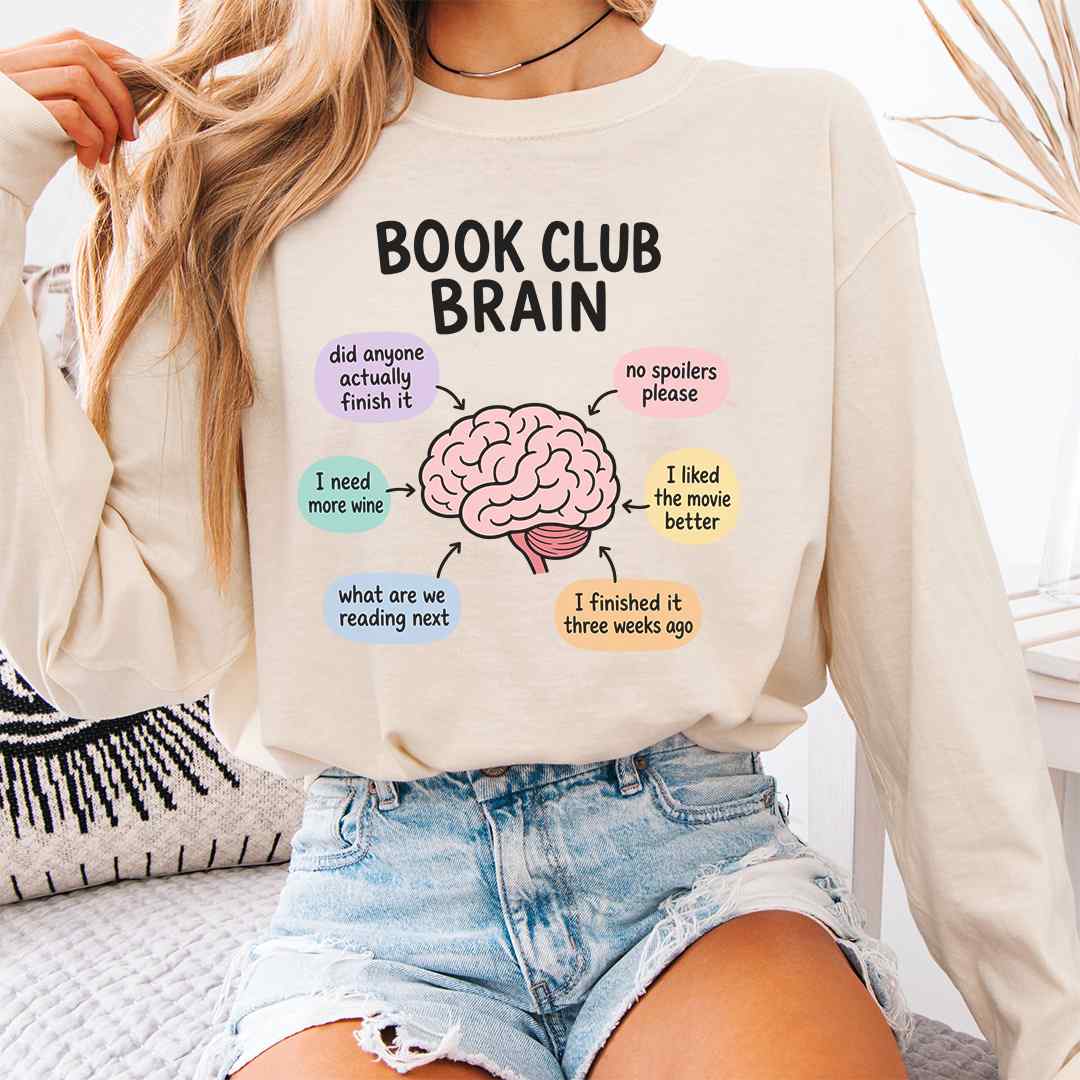 Book Club Brain Long Sleeve Shirt