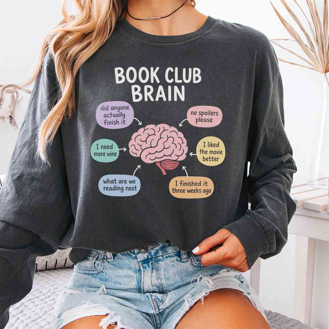 Book Club Brain Long Sleeve Shirt