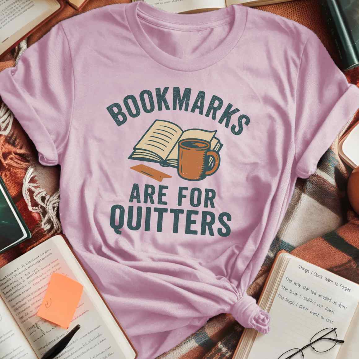 No Bookmarks Color with Coffee T-Shirt