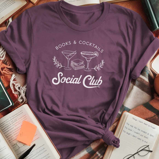 Books And Cocktails Social Club T-Shirt