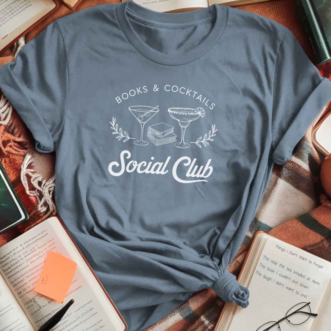 Books And Cocktails Social Club T-Shirt