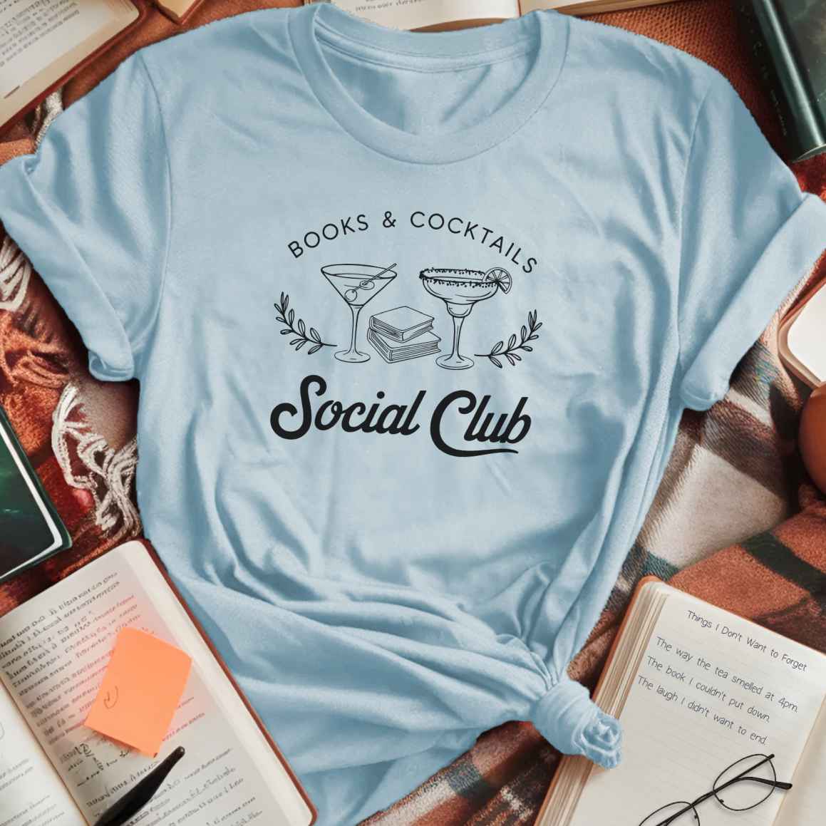 Books And Cocktails Social Club T-Shirt