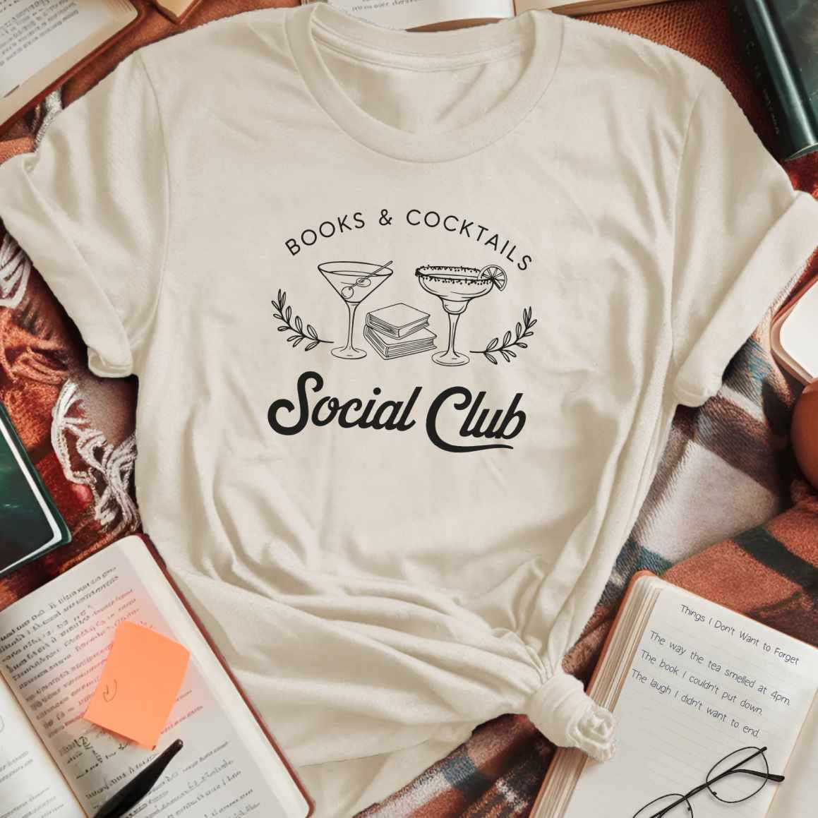 Books And Cocktails Social Club T-Shirt