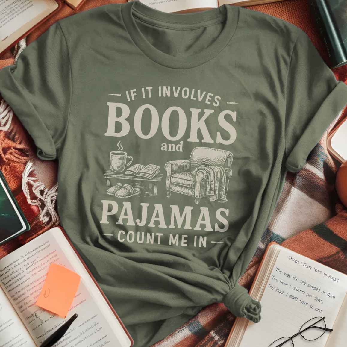 Cozy Books and Pajamas T-Shirt