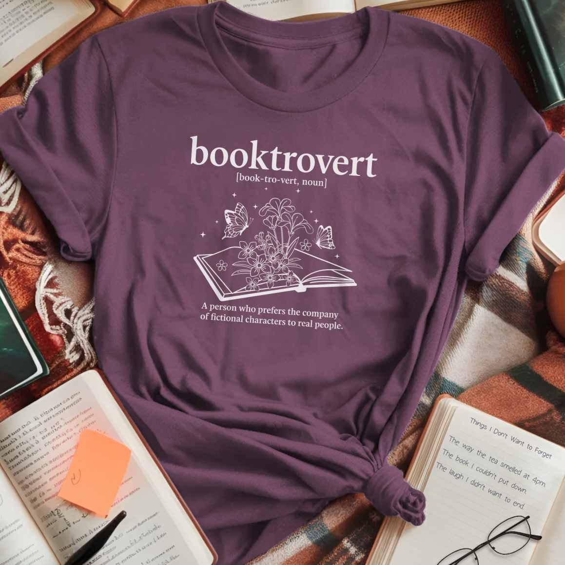 Booktrovert Open Book T-Shirt