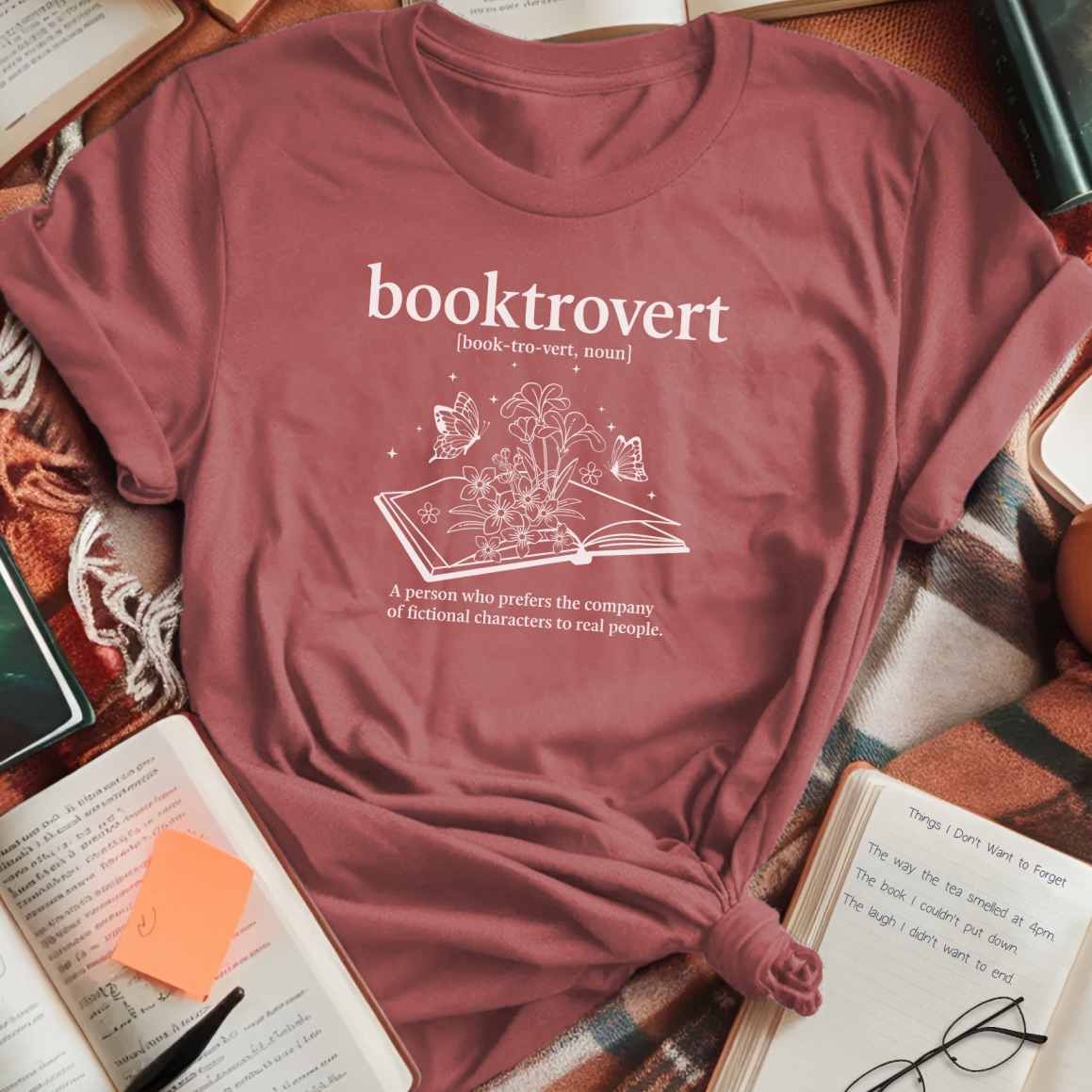 Booktrovert Open Book T-Shirt