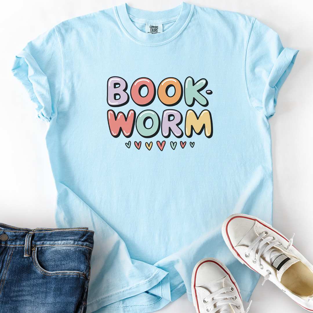Colorful Book Worm T-Shirt