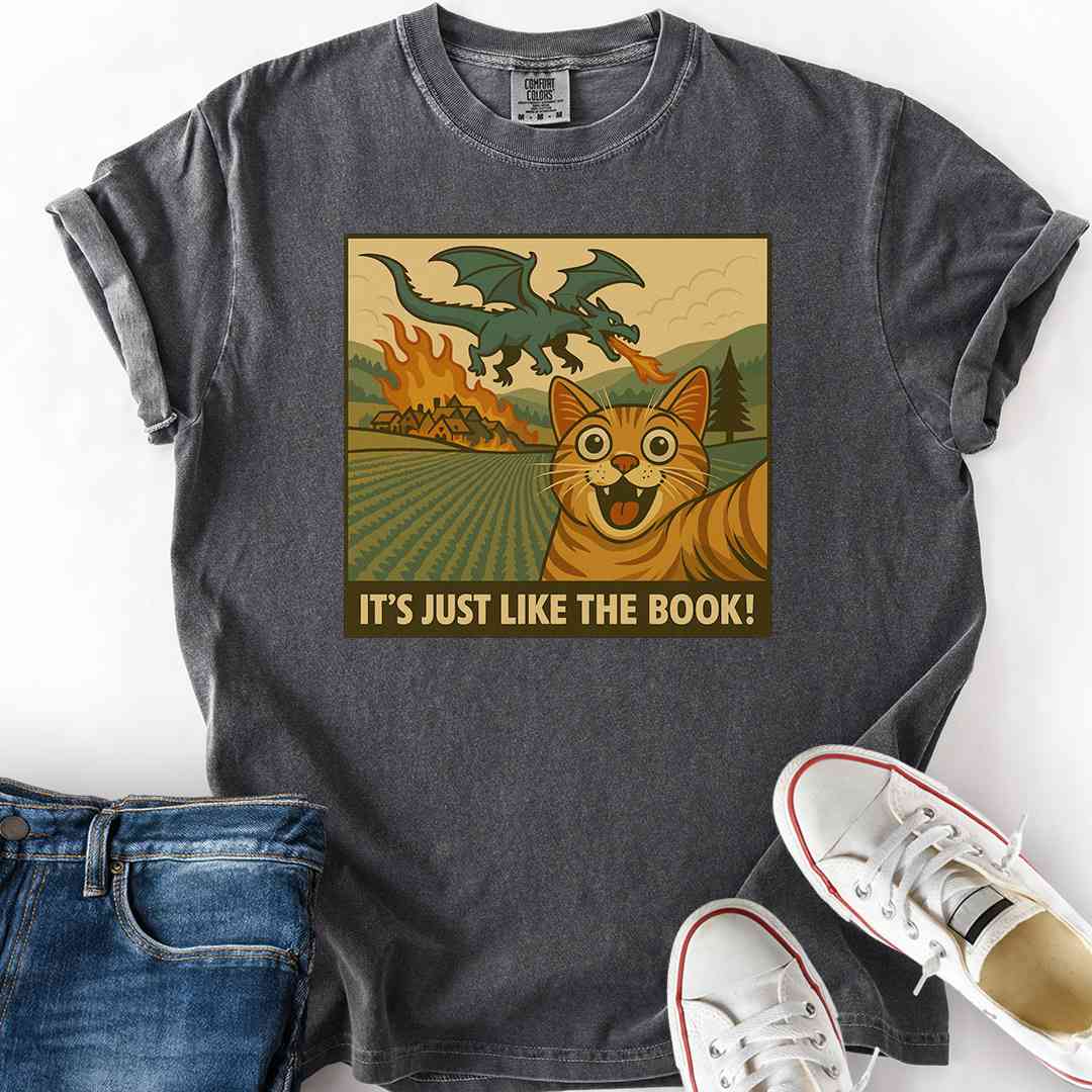 Cat Selfie with Dragon T-Shirt