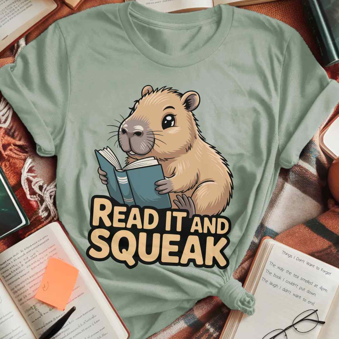 Capybara Read and Squeak T-Shirt