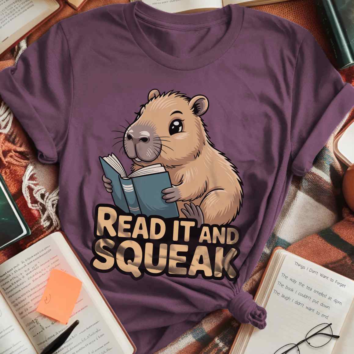 Capybara Read and Squeak T-Shirt