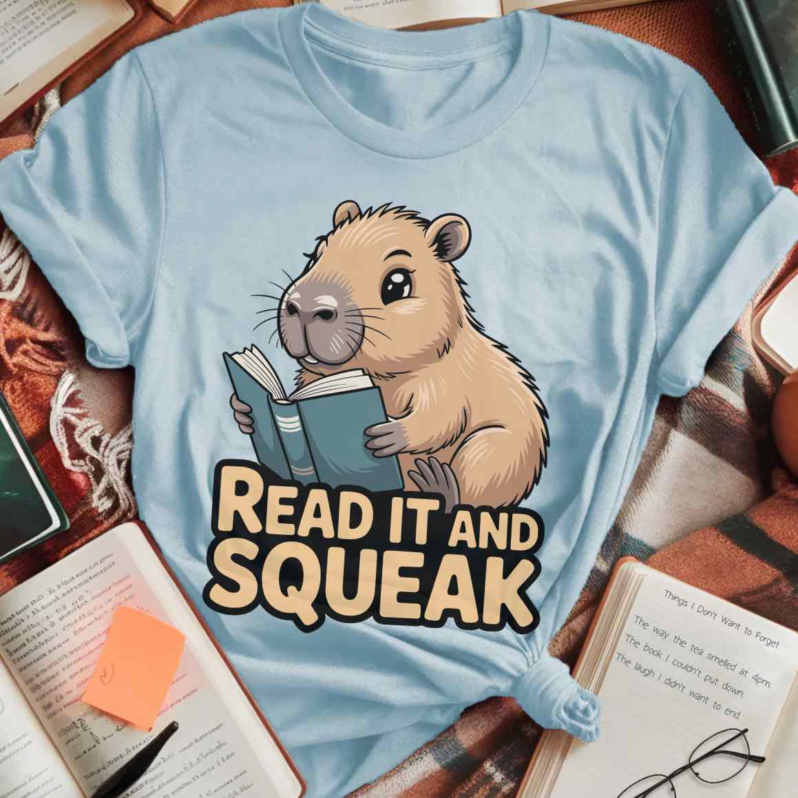 Capybara Read and Squeak T-Shirt