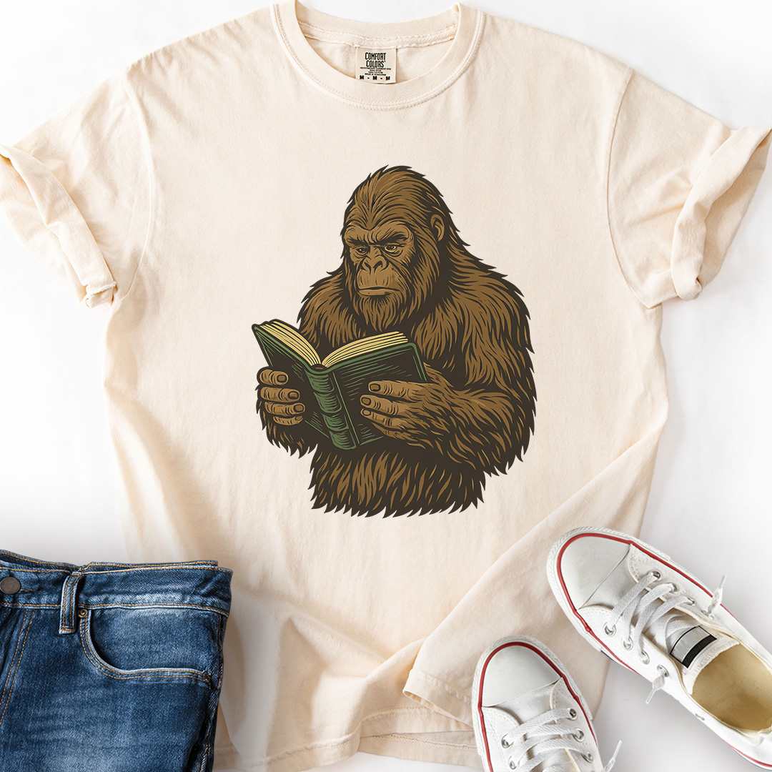 Bigfoot Reads T-Shirt