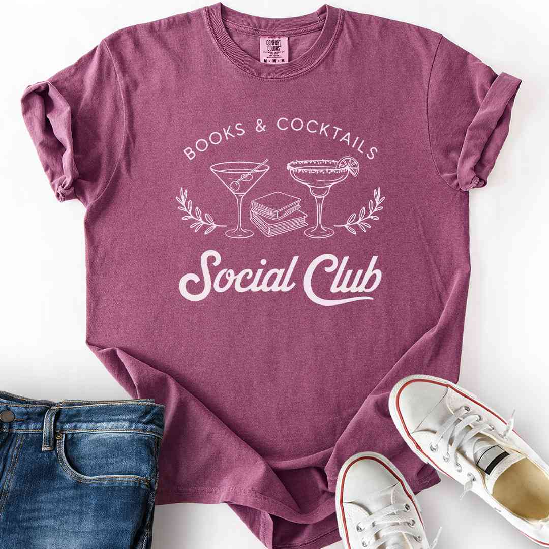 Books And Cocktails Social Club T-Shirt