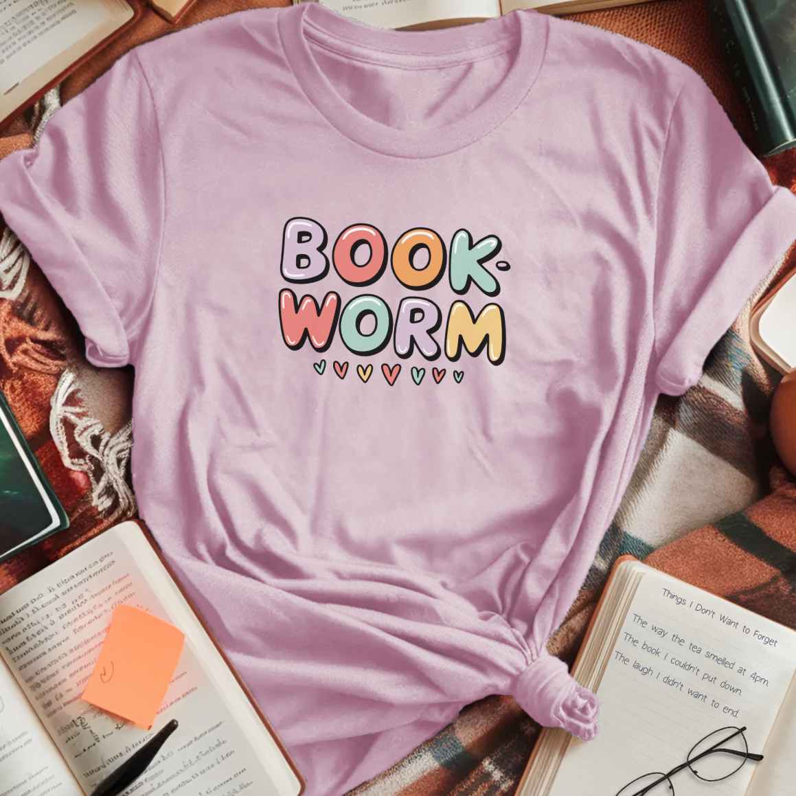 Colorful Book Worm T-Shirt