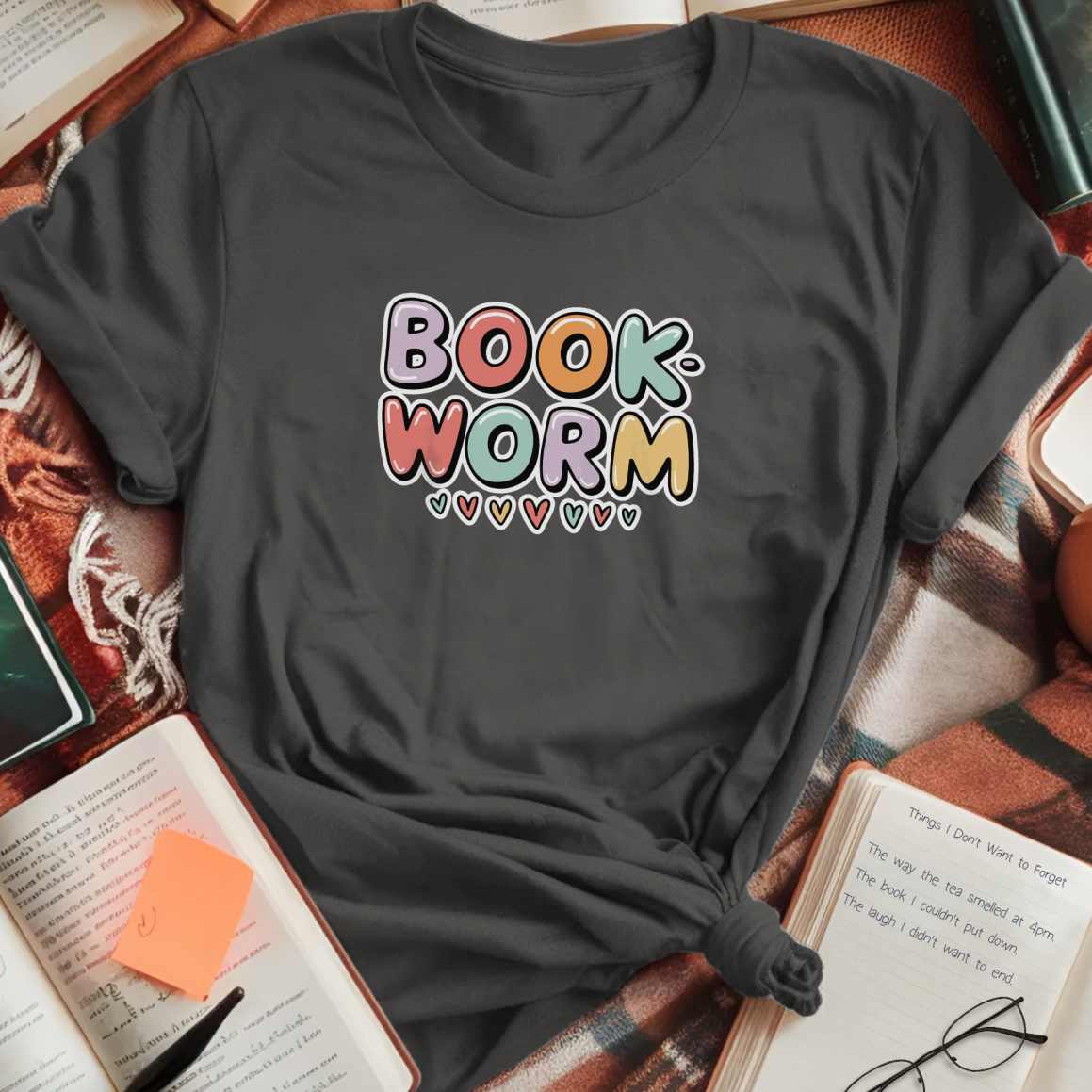Colorful Book Worm T-Shirt