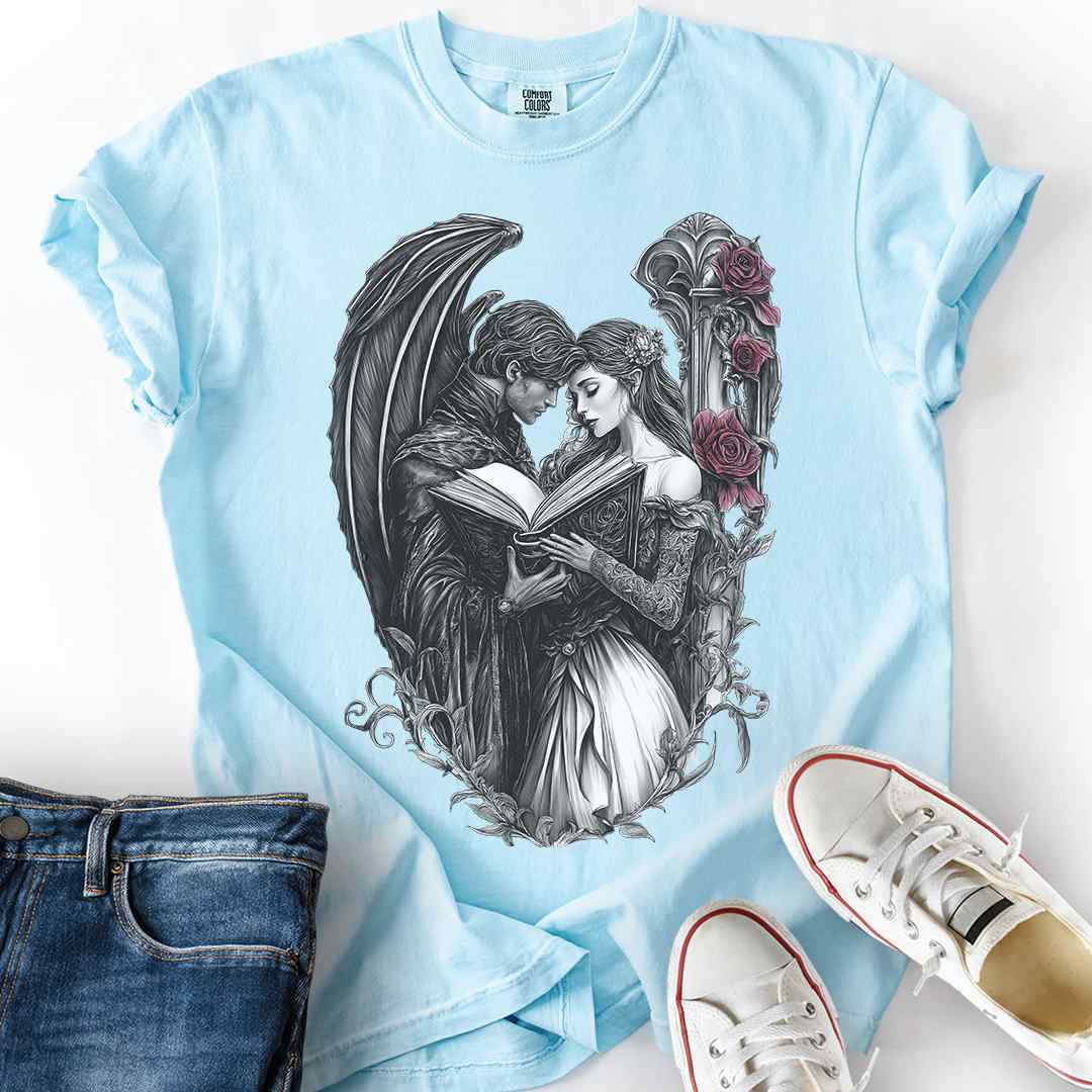 Dark Fantasy Book Couple T-Shirt