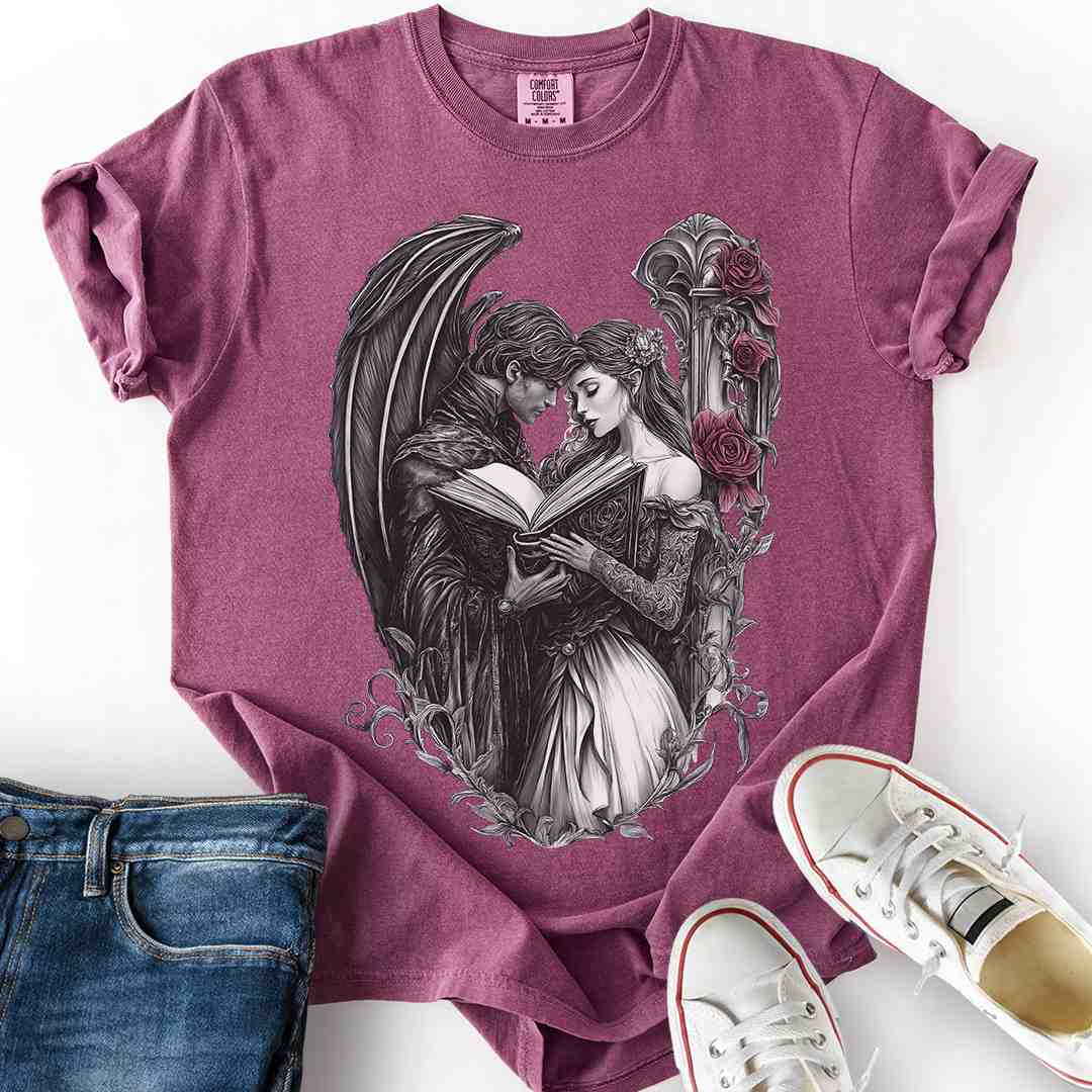 Dark Fantasy Book Couple T-Shirt