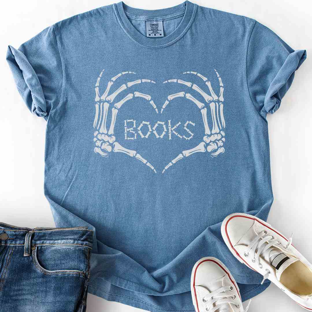 Skeleton Heart Books T-Shirt