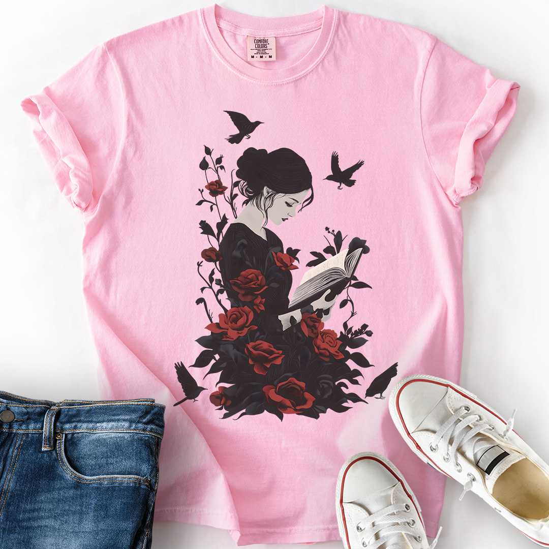 Dark Roses and Books T-Shirt