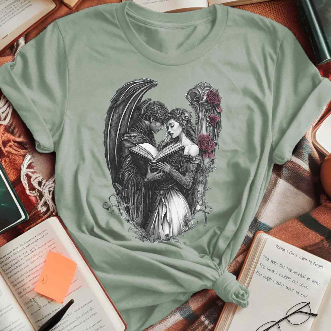Dark Fantasy Book Couple T-Shirt