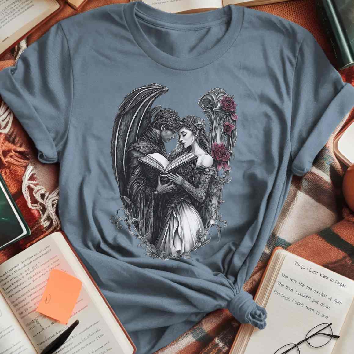 Dark Fantasy Book Couple T-Shirt
