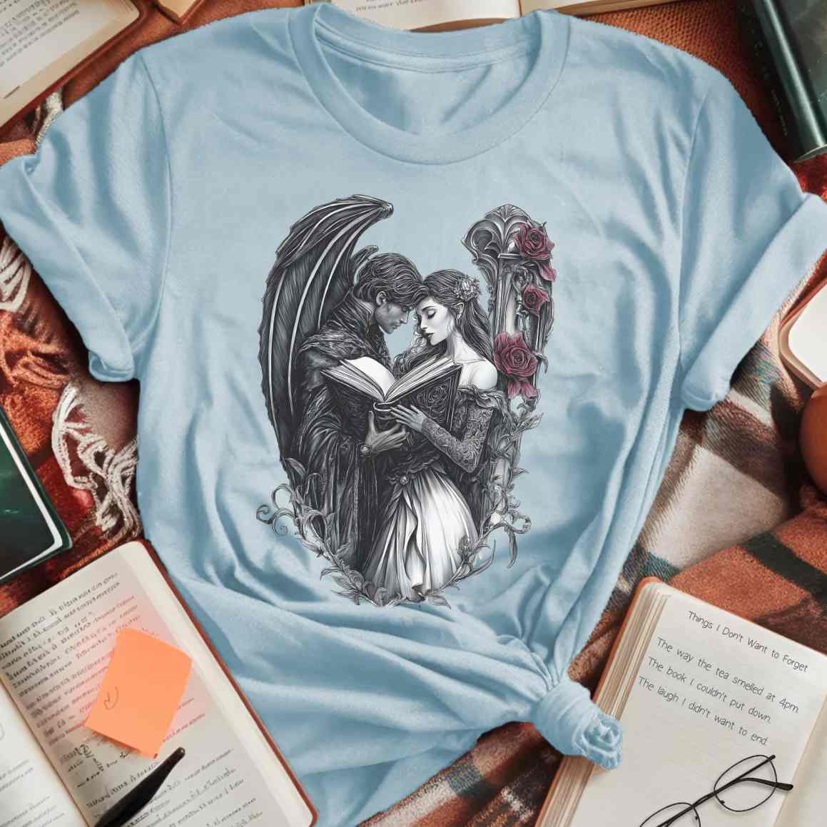 Dark Fantasy Book Couple T-Shirt