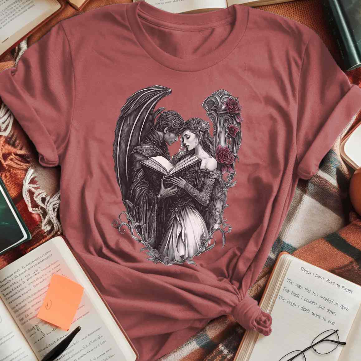 Dark Fantasy Book Couple T-Shirt