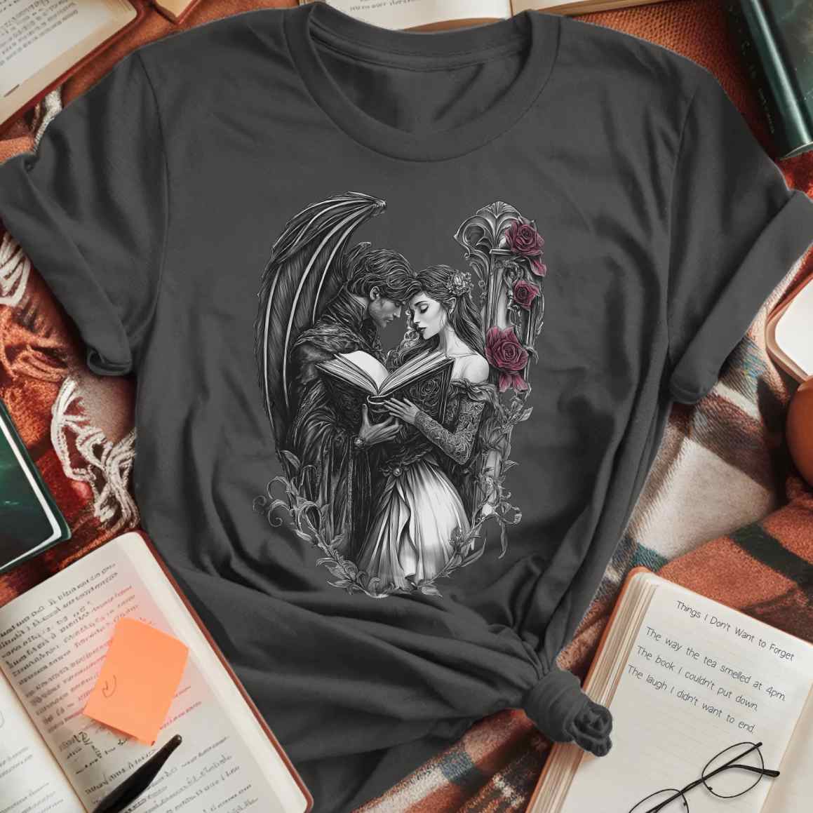 Dark Fantasy Book Couple T-Shirt