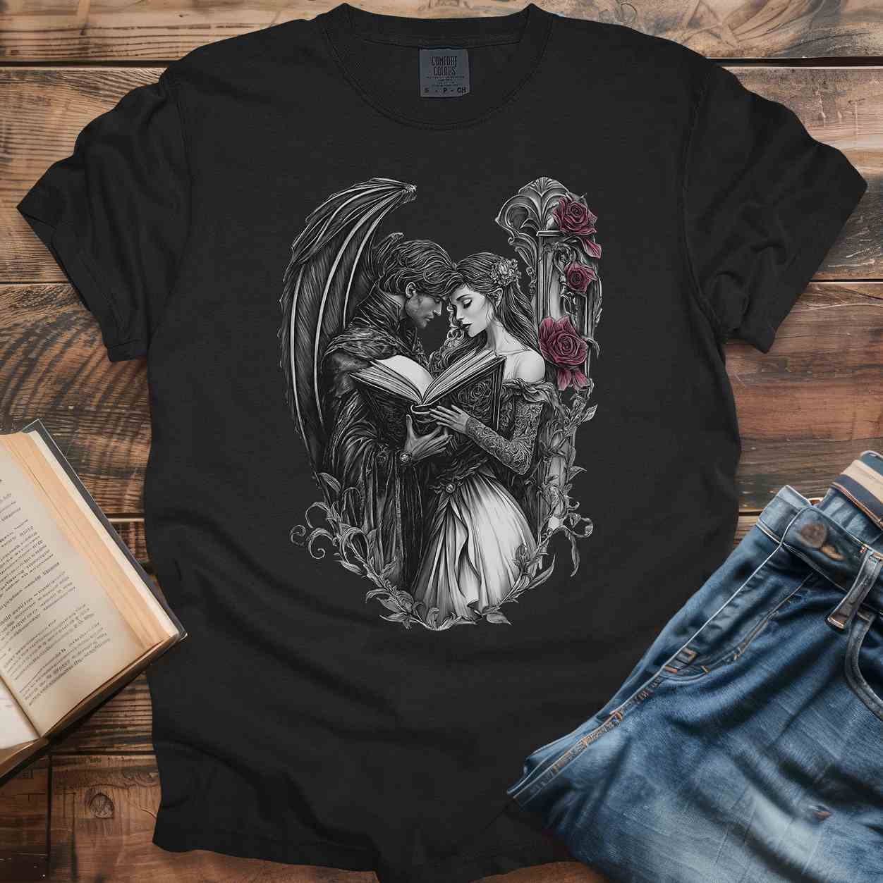 Dark Fantasy Book Couple T-Shirt