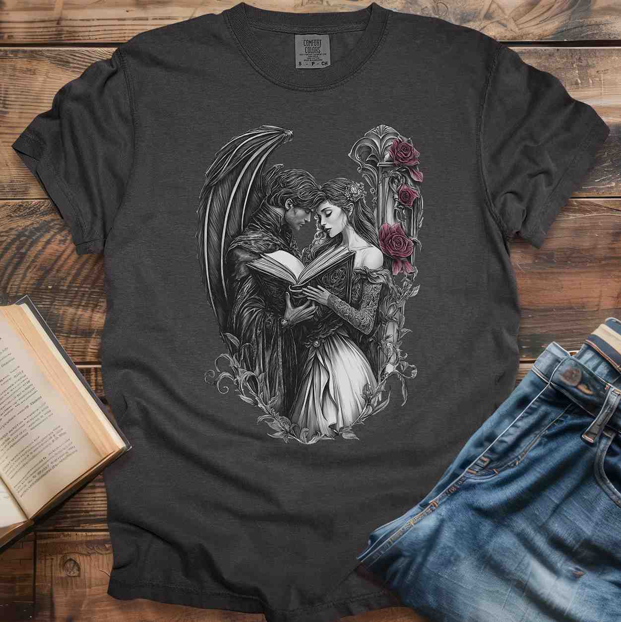 Dark Fantasy Book Couple T-Shirt