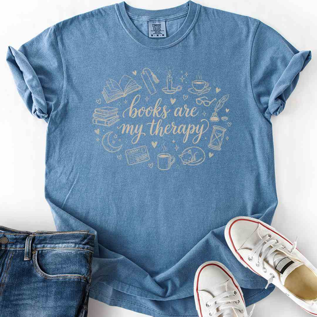 Book Therapy Doodle T-Shirt