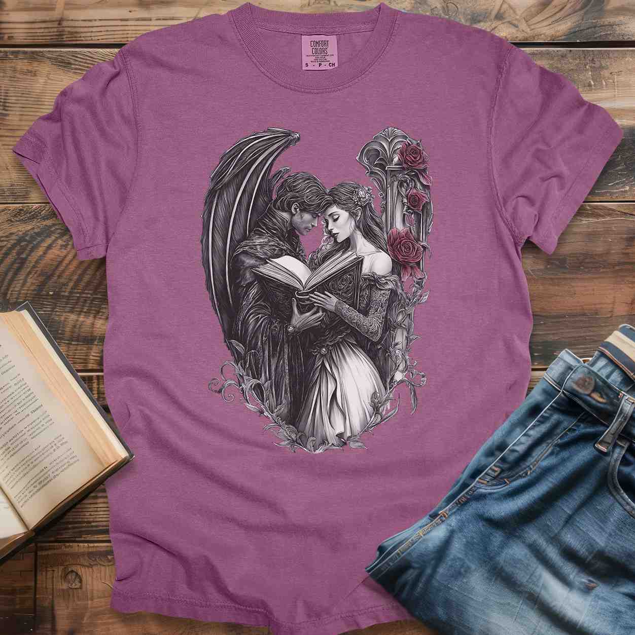 Dark Fantasy Book Couple T-Shirt