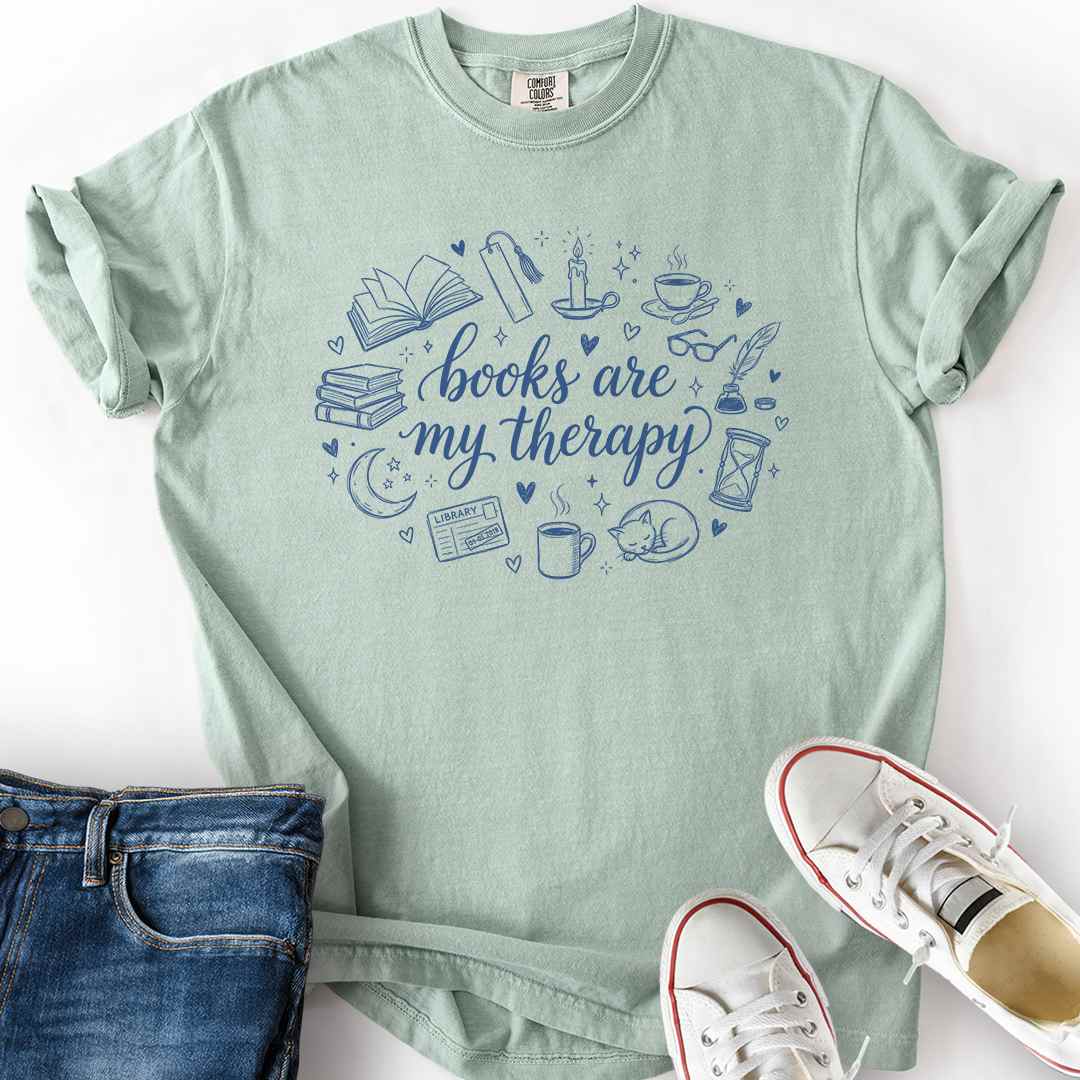 Book Therapy Doodle T-Shirt