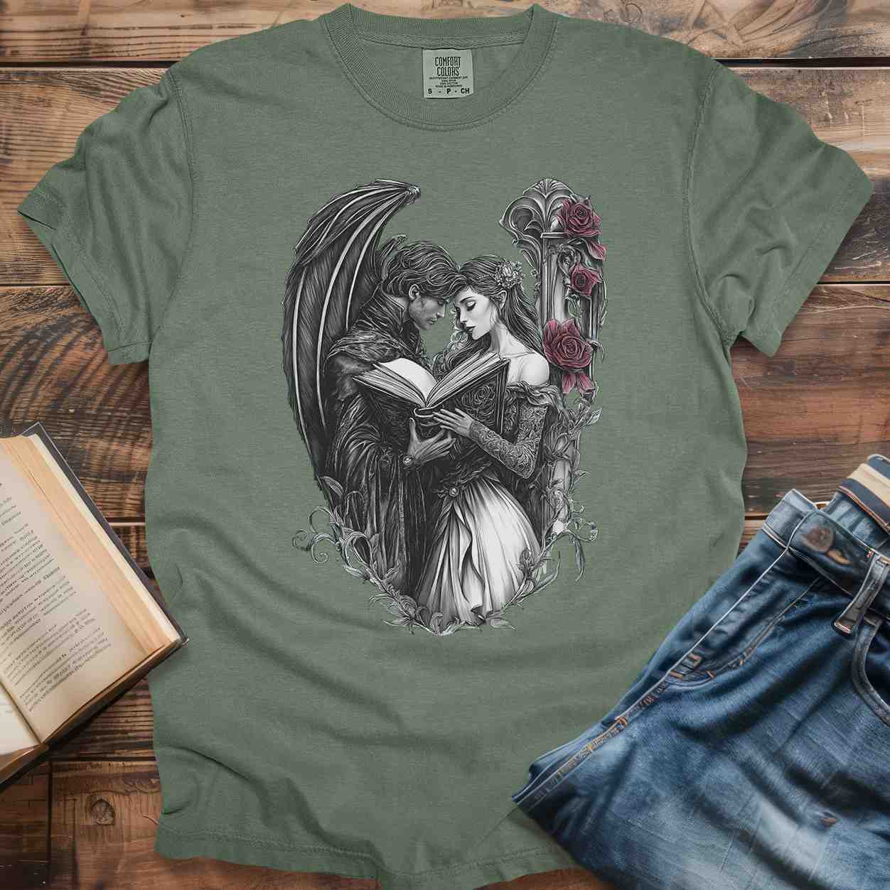 Dark Fantasy Book Couple T-Shirt