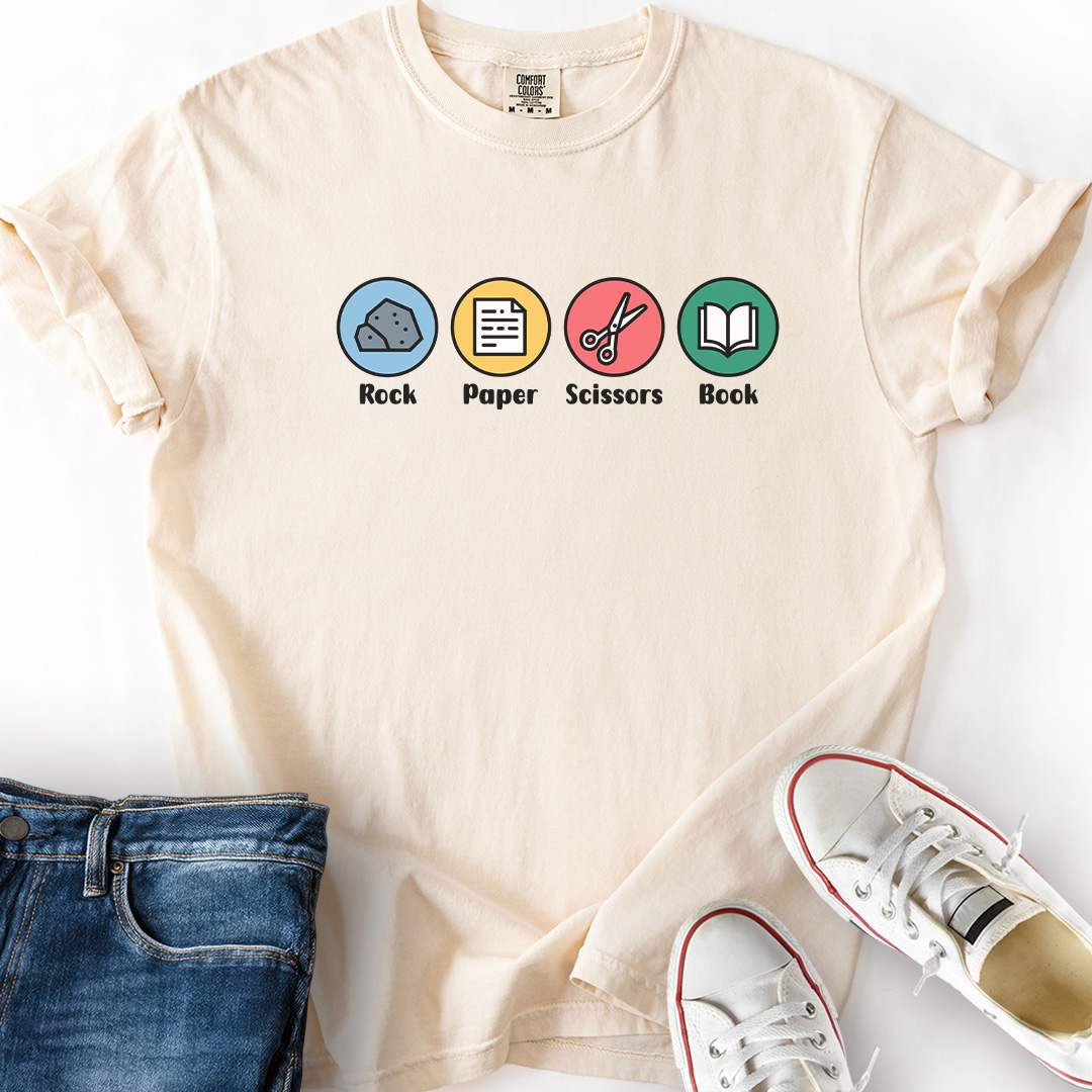 Rock Paper Scissors Book T-Shirt