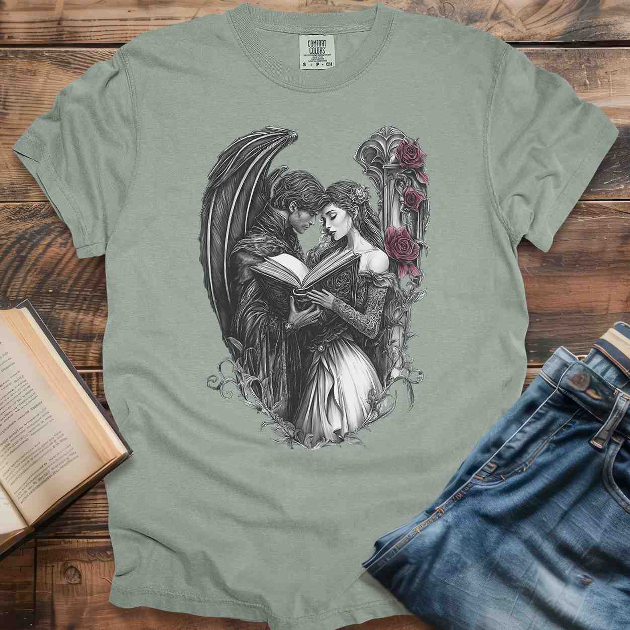 Dark Fantasy Book Couple T-Shirt