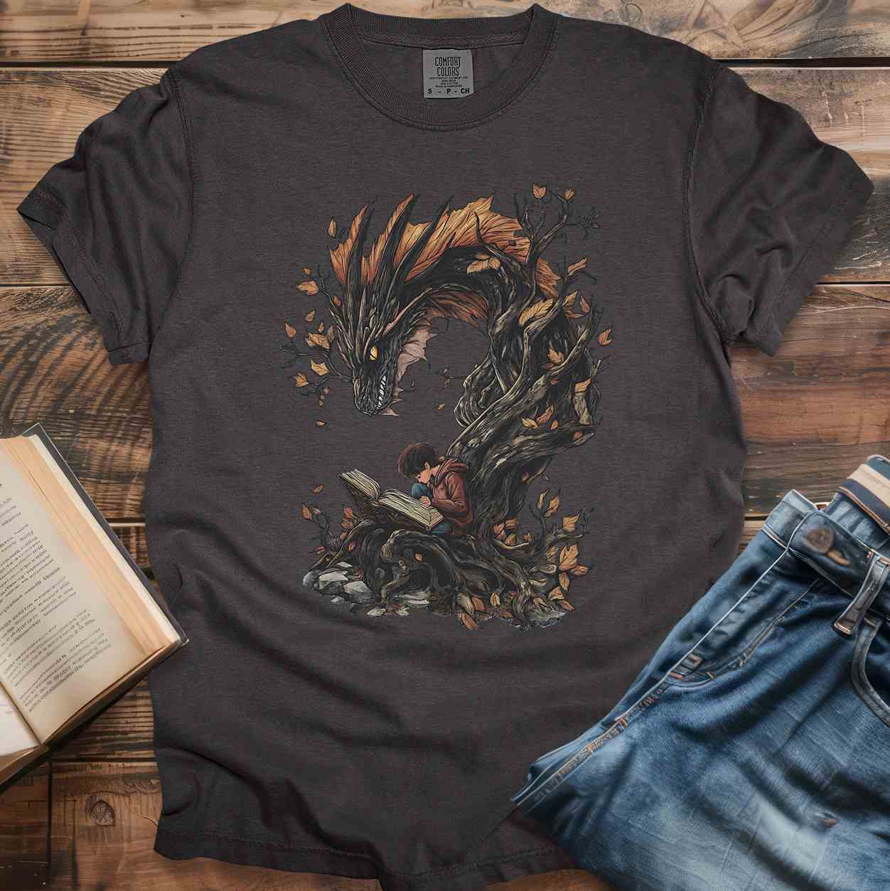 Enchanted Dragon Tree Reading T-Shirt