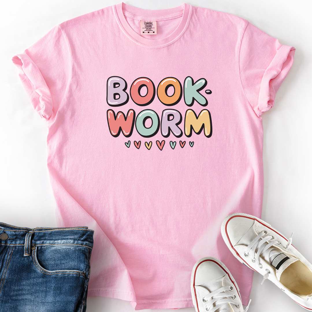 Colorful Book Worm T-Shirt