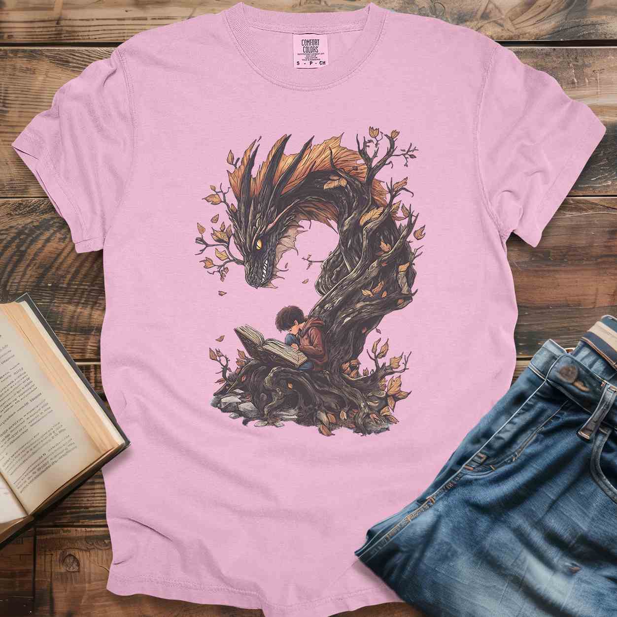 Enchanted Dragon Tree Reading T-Shirt