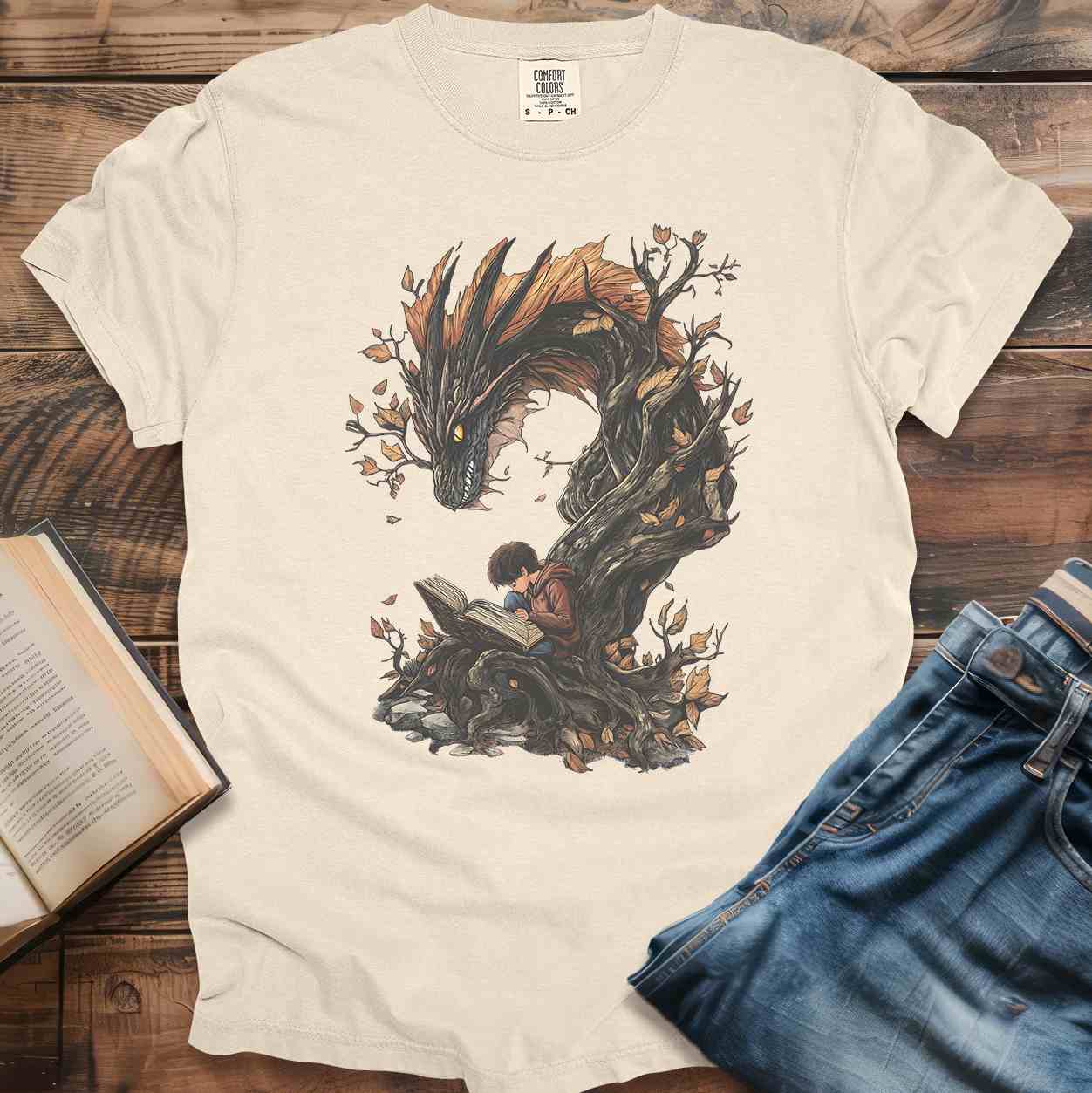 Enchanted Dragon Tree Reading T-Shirt