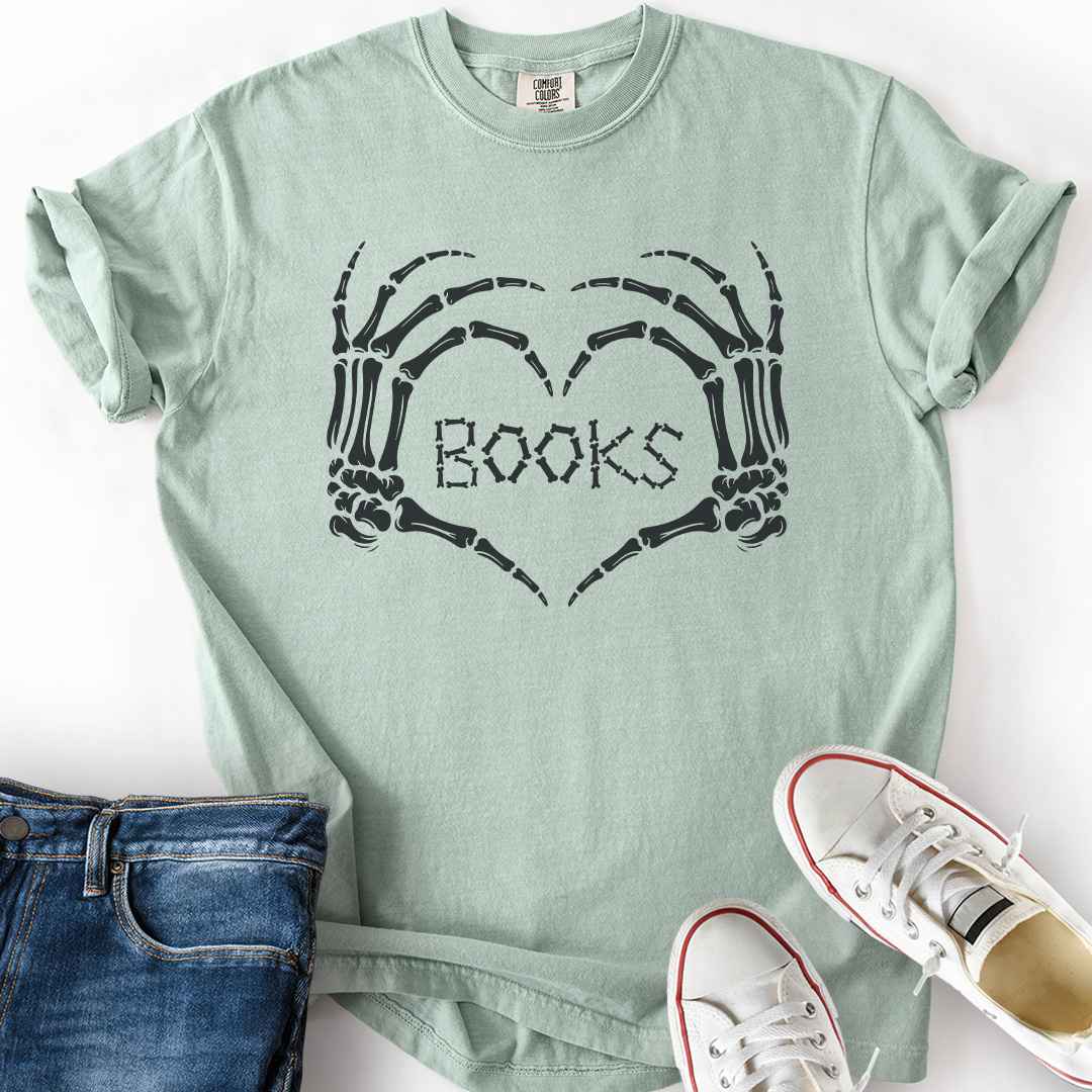 Skeleton Heart Books T-Shirt