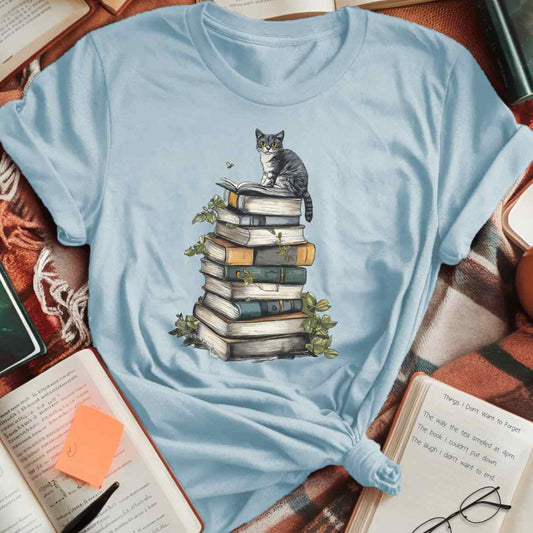 Feline Bibliophile T-Shirt