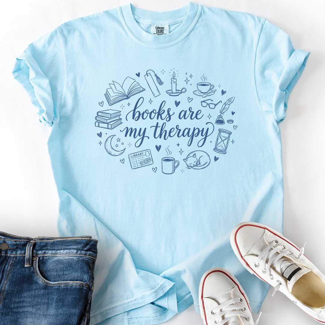 Book Therapy Doodle T-Shirt