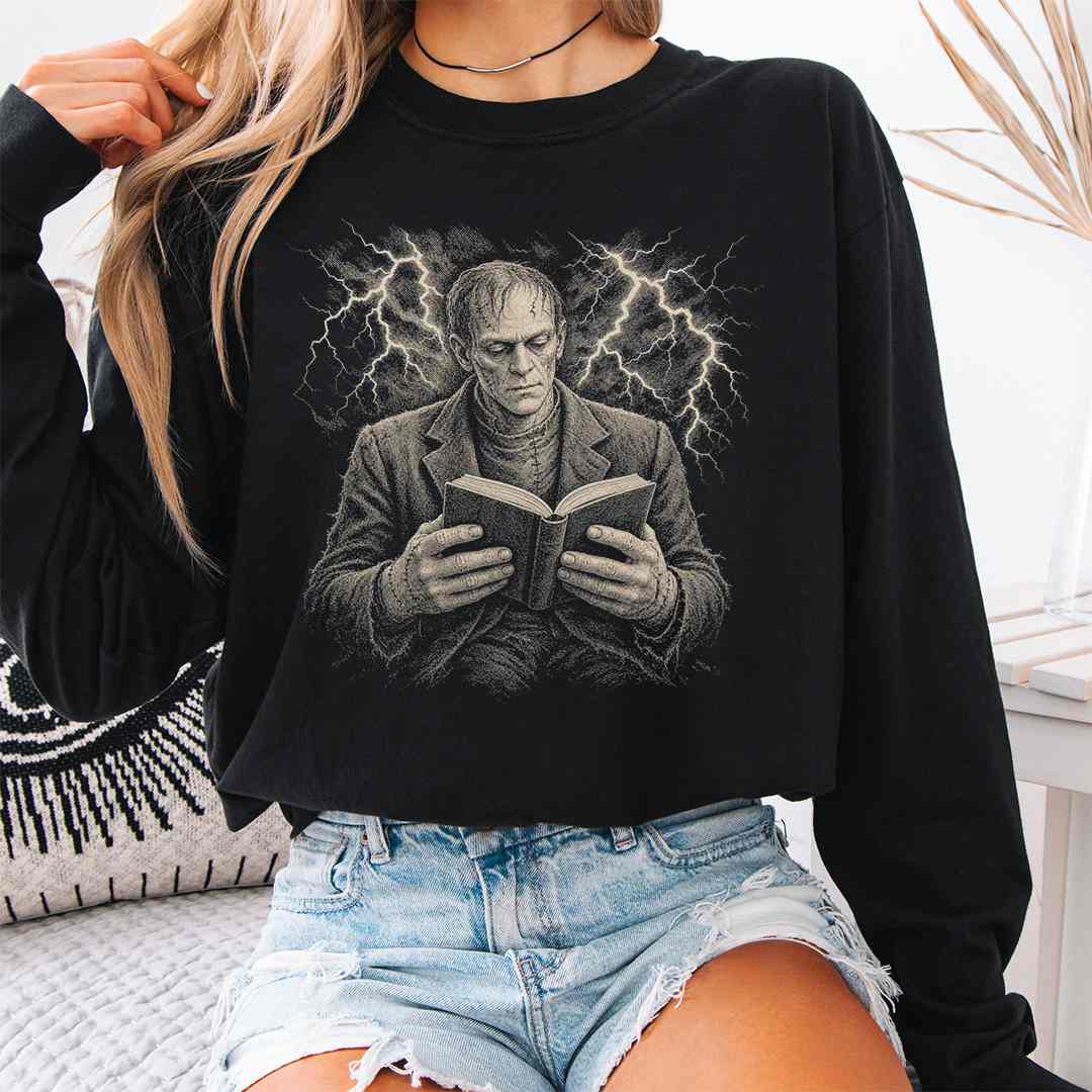 Frankenstein Reads Long Sleeve Shirt