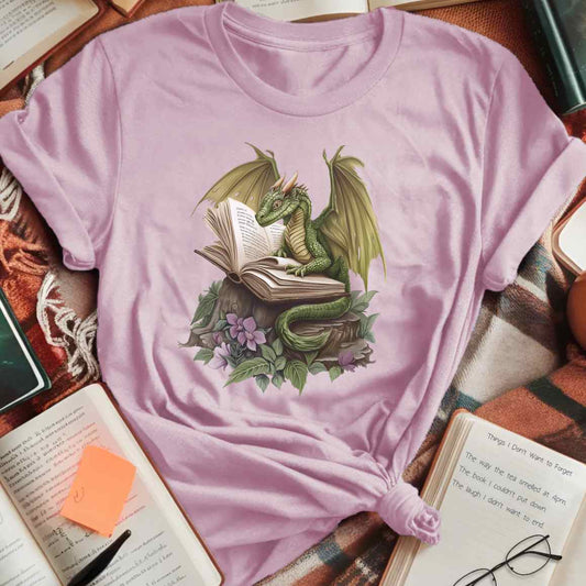 Gentle Green Dragon and Book T-Shirt