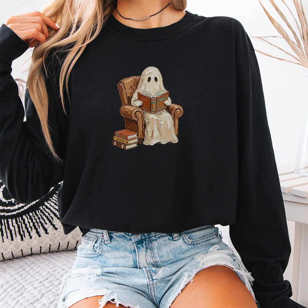 Faux Paint Ghost Long Sleeve Shirt
