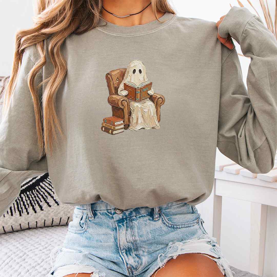 Faux Paint Ghost Long Sleeve Shirt