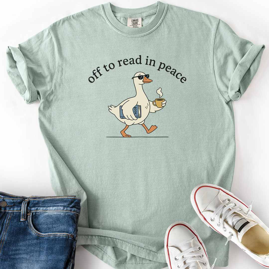 Goose Off To Read Peace T-Shirt