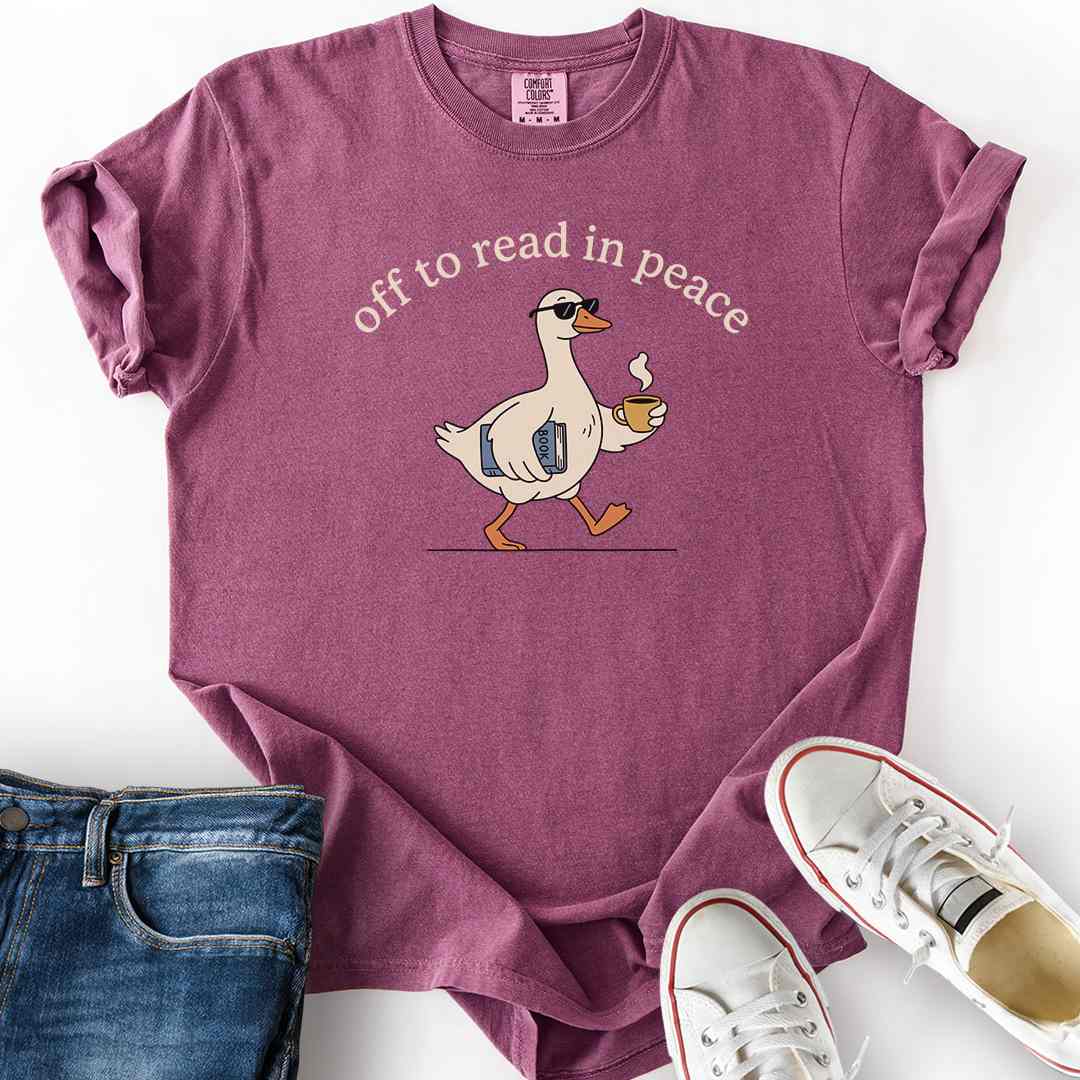 Goose Off To Read Peace T-Shirt