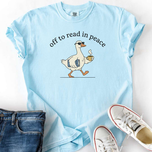 Goose Off To Read Peace T-Shirt